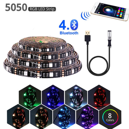 Bluetooth Usb Led Strip 5V Rgb Flexible Led Light 1M 2M 3M 5M SMD 5050 for HDTV TV Backlight Lights Strips Waterproof Neon Lamp