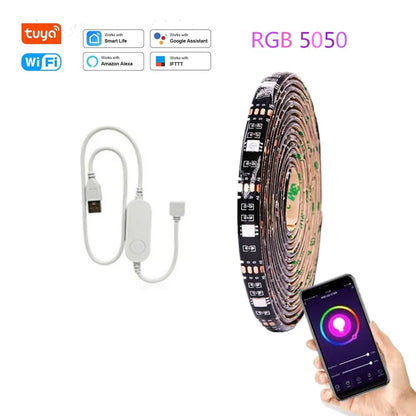 Bluetooth Usb Led Strip 5V Rgb Flexible Led Light 1M 2M 3M 5M SMD 5050 for HDTV TV Backlight Lights Strips Waterproof Neon Lamp